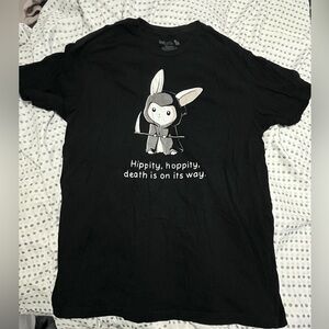 TeeTurtle “ Hippity Hoppity Death Is On Its Way “ Grim Reaper Bunny T-shirt 2011